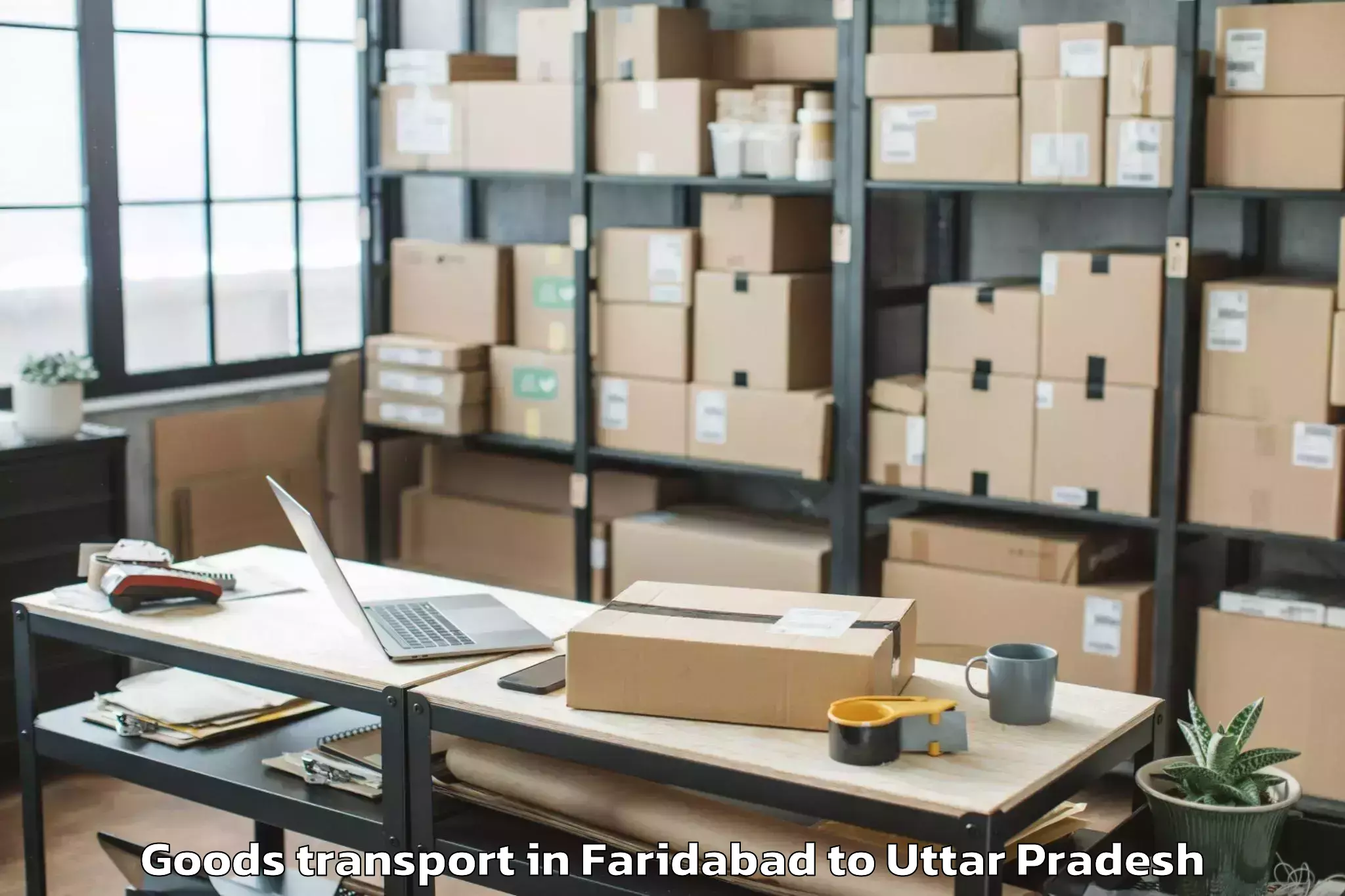 Top Faridabad to Jalalabad Shahjahanpur Goods Transport Available